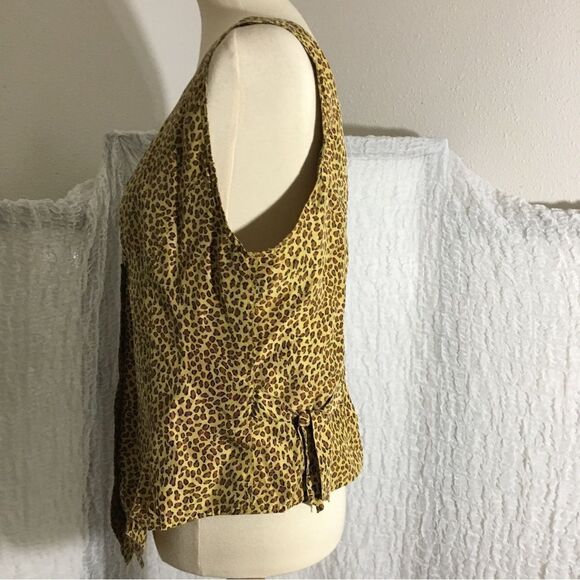 APE VTG 100% Silk Animal Print Vest Size M - Picture 2 of 8